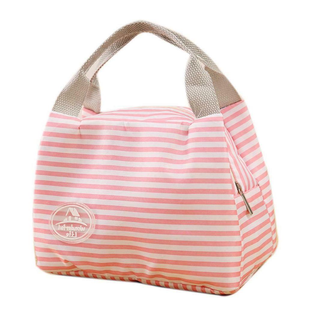 Homespon Insulated Lunch Bag Reusable Tote Waterproof Flamingo-c