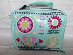 Rosemaling Insulated Turquoise Floral & Blue White Polka Dot