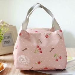 Portable Lunch Bag Tote Picnic Insulated Cooler Zipper Organ